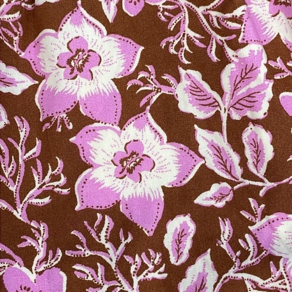 New Jason Wu One Shoulder Puff Sleeve Floral Belted Mini Dress Pink Tan XS - Picture 11 of 13